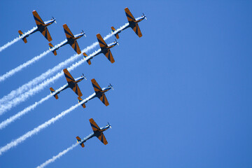 airplane in formation