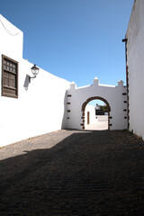 photographic image, street of the town of Teguise, island of Lanzarote.