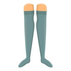 Cotton stocking icon cartoon vector. Winter sock. Cute foot