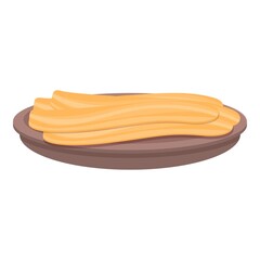 Spanish cuisine icon cartoon vector. Food tapas. Ham dish