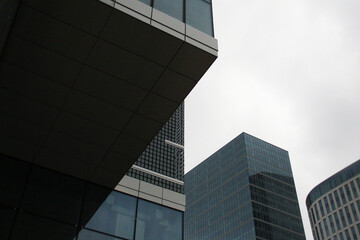 Skyscrapers in Warsaw business office center 