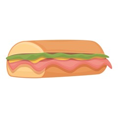 School spanish sandwich icon cartoon vector. Restaurant dish. Tapas paella