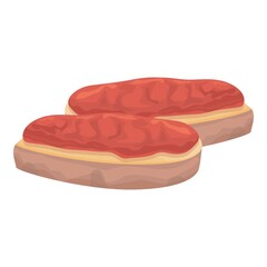 Spanish sandwich icon cartoon vector. Cuisine food. Restaurant dish