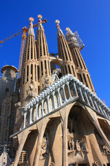 Sagrada Familia of Antonio Gaudi in Barcelona, Spain