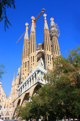 Sagrada Familia of Antonio Gaudi in Barcelona, Spain	
