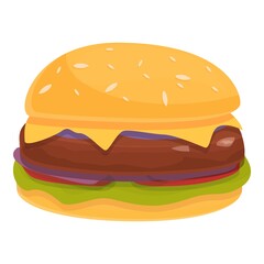 Australian burger icon cartoon vector. Food dinner. Menu dish