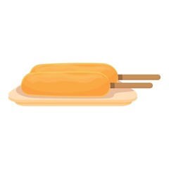 Orange popsicle icon cartoon vector. Australian food. Dish menu