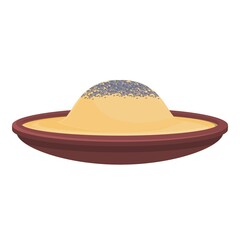 Austrian cuisine icon cartoon vector. Food potato. Plate pot