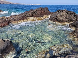 rocky coast of the sea