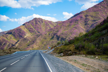 Chuysky tract is Mountain road with beautiful views in Altai, Russia