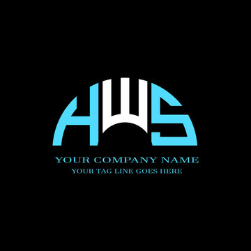 HWS letter logo creative design with vector graphic