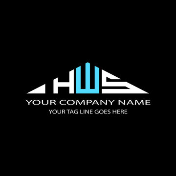 HWS letter logo creative design with vector graphic