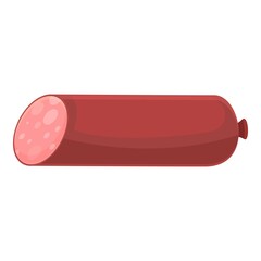 Sausage shop icon cartoon vector. Fresh meat. Pork food