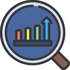 Search Bar Chart Data Icon