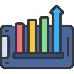 Mobile Bar Chart Icon