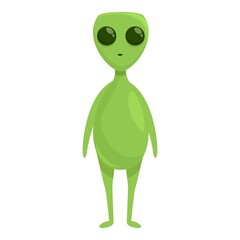 Face alien icon cartoon vector. Cute ufo. Funny character