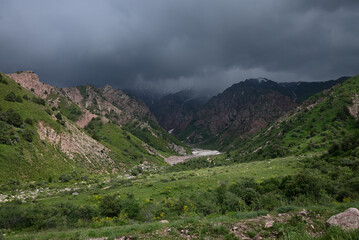 Thunder storm in the mountains