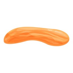 Sweet fruit icon cartoon vector. Dry food. Snack apricot