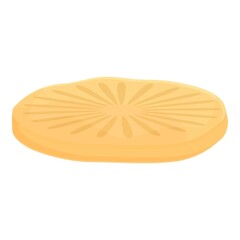 Dry apple piece icon cartoon vector. Food snack. Healthy label