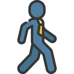Walking Business Person Icon