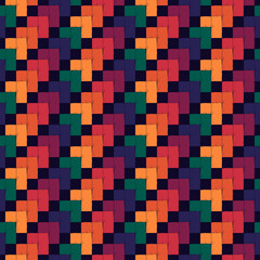 Paint brush seamless pattern. Freehand grunge design background. Diagonal parquet tile flooring motif ornament