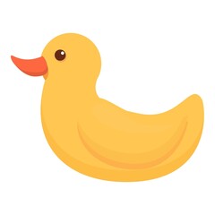 Yellow duck icon cartoon vector. Toy store. Animal toy