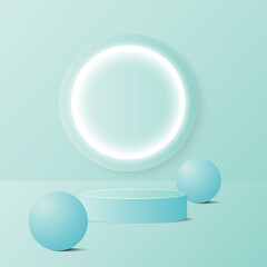abstract blue background,circle,stand,glass
sphere
vector
