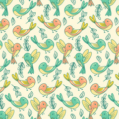 Love Bird Pattern Background