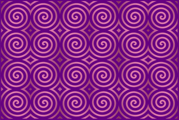 abstract vector geometric background with spirals in pink gradient color