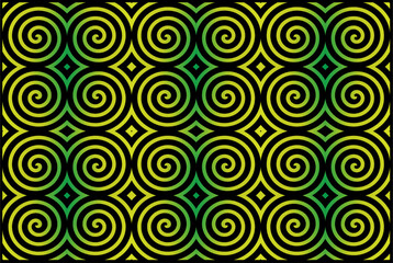 Obraz premium abstract vector geometric background with spirals in green gradient color