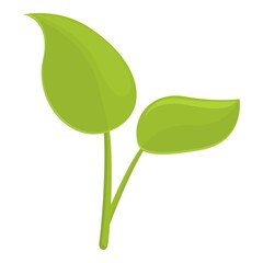 Eco green plant icon cartoon vector. Recycle energy. Ecology friendly