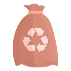 Recycle package icon cartoon vector. Eco power. Ecology friendly