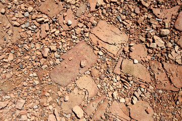 Gravel stones road.