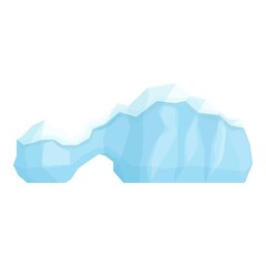 Deep iceberg icon cartoon vector. Freeze pole. Water north
