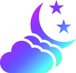Night Vector Icon Design Illustration