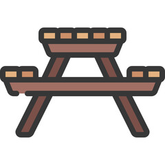 Outdoor Picnic Table Icon