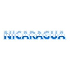 Nicaragua text icon cartoon vector. Independence day. Political country