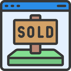 Digital Land Sale Icon