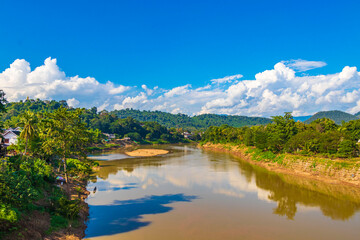 Panorama of the landscape Mekong river and Luang Prabang Laos.