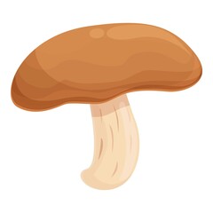 Portobello mushroom icon cartoon vector. Shiitake food. Chinese morel