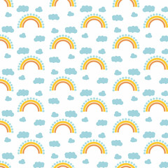 Obraz premium Honey Bee seamless pattern summer designs are perfect for fabric design, textile, wallpaper, wrapping paper, packaging and other trendy products.