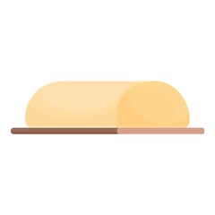 Liver gras pate roll icon cartoon vector. Goose food. Meat ham