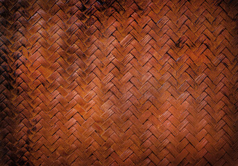 Naklejka premium Bamboo texture and background, Basket weave pattern.