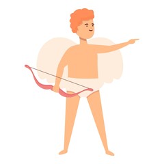 Eros cupid icon cartoon vector. Love day. Angel baby