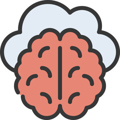 Cloud Brain Icon