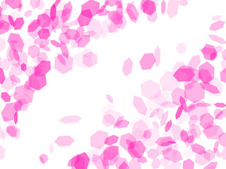 pink hexagon abstract pattern with white background colour