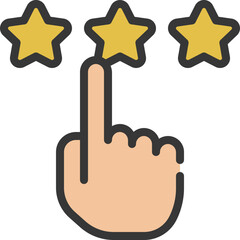 Press Middle Star Icon