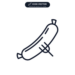 sausage icon symbol template for graphic and web design collection logo vector illustration