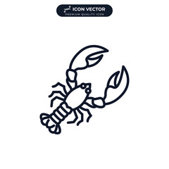 lobster icon symbol template for graphic and web design collection logo vector illustration