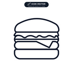 burger icon symbol template for graphic and web design collection logo vector illustration